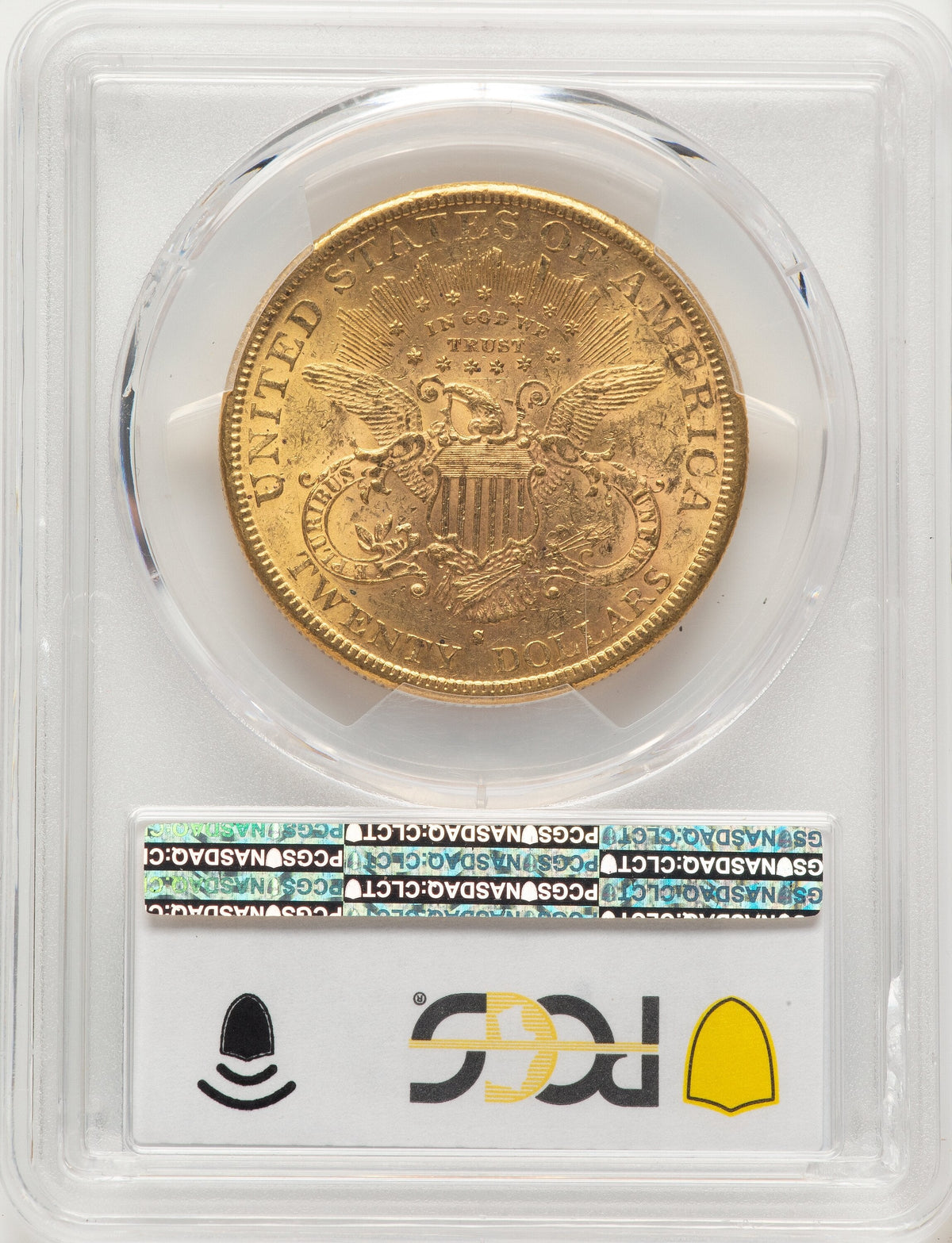 1882-S $20 Blue Gradient Liberty Double Eagle PCGS MS61