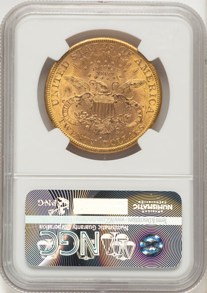 1884-S $20 Brown Label Liberty Double Eagle NGC MS61
