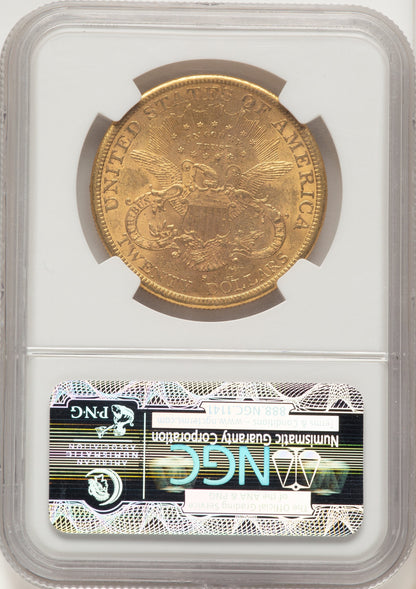1882-S $20 Brown Label Liberty Double Eagle NGC MS61