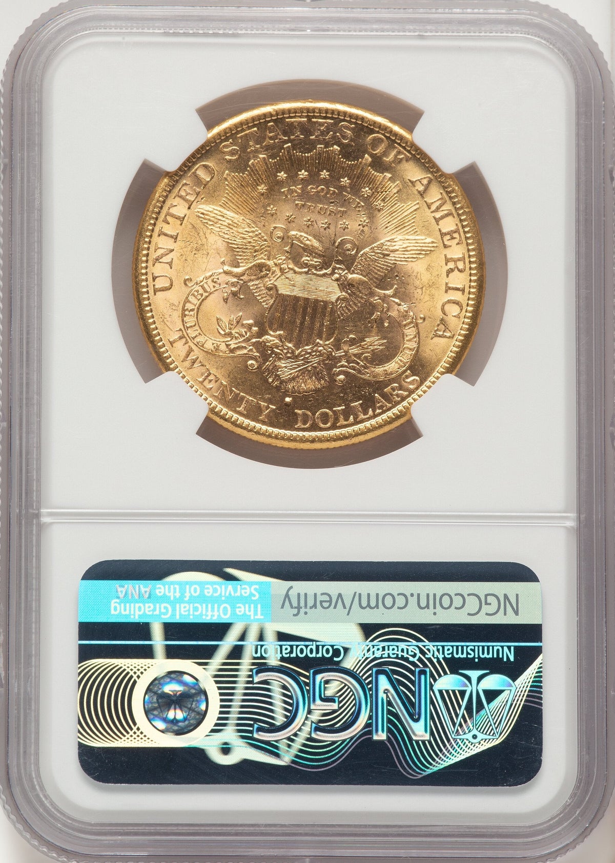 1885-S $20 Brown Label Liberty Double Eagle NGC MS61