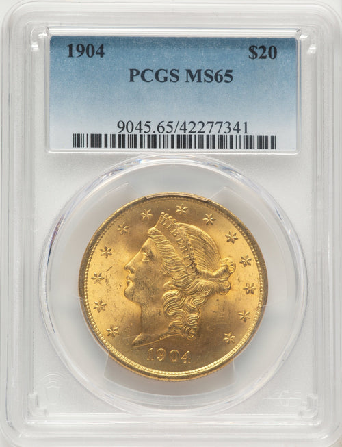 1904 $20 Liberty Liberty Double Eagle PCGS MS65
