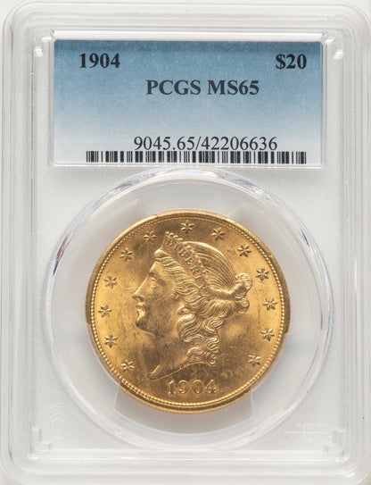 1904 $20 Liberty Liberty Double Eagle PCGS MS65