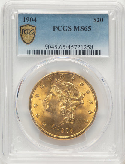 1904 $20 Liberty Liberty Double Eagle PCGS MS65