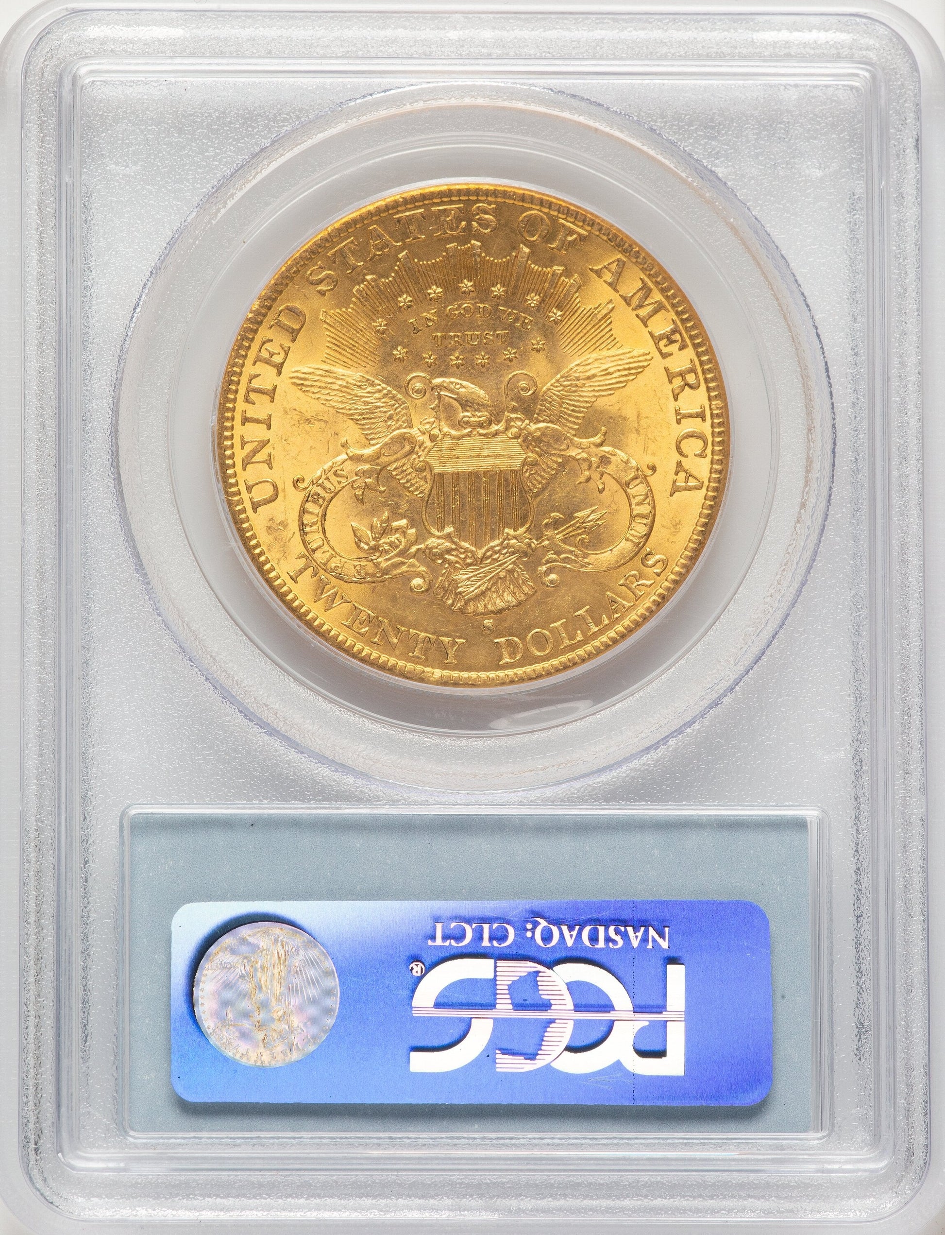 1897-S $20 Blue Label Liberty Double Eagle PCGS MS63