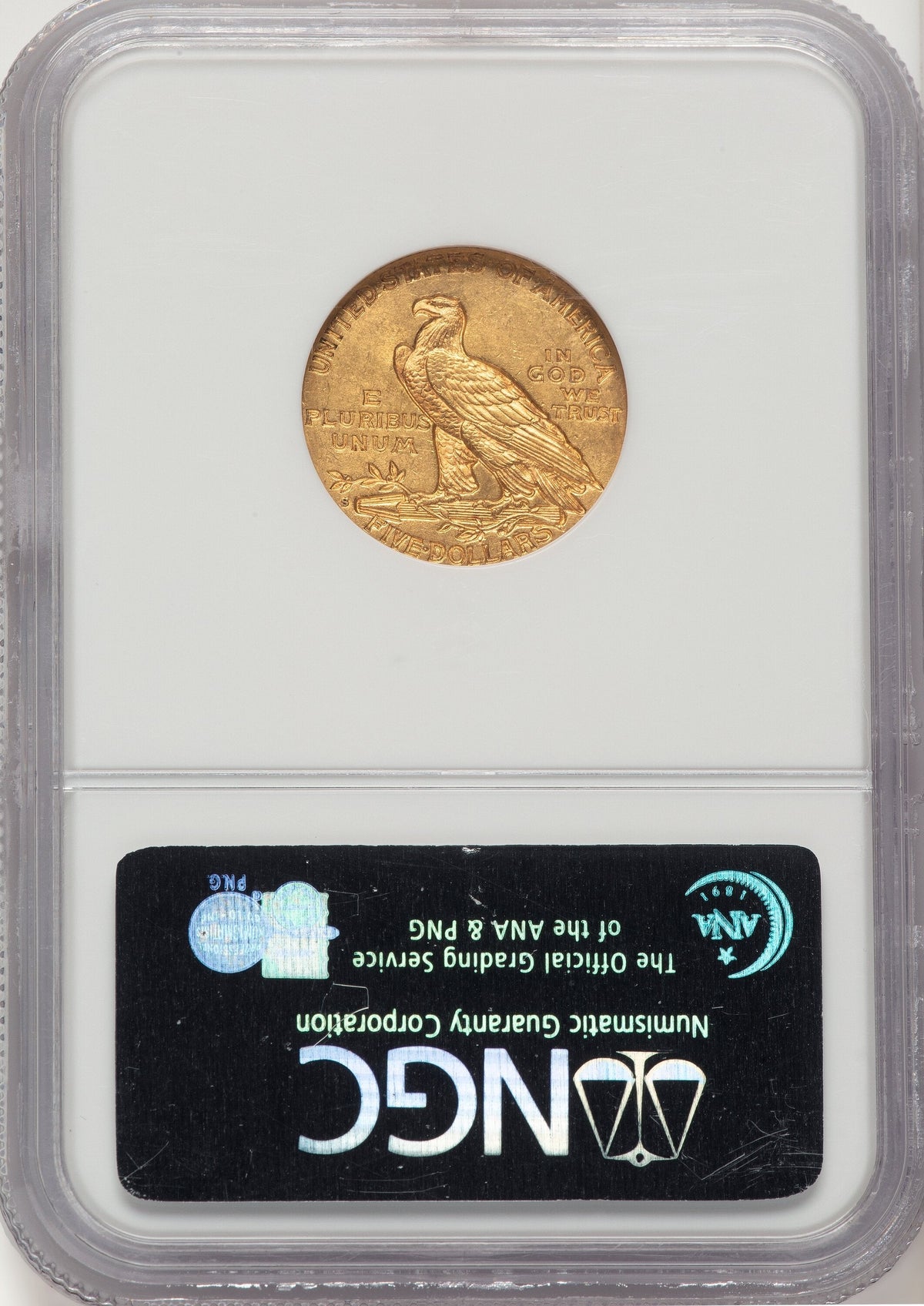 1909-S $5 Indian Half Eagle NGC MS61