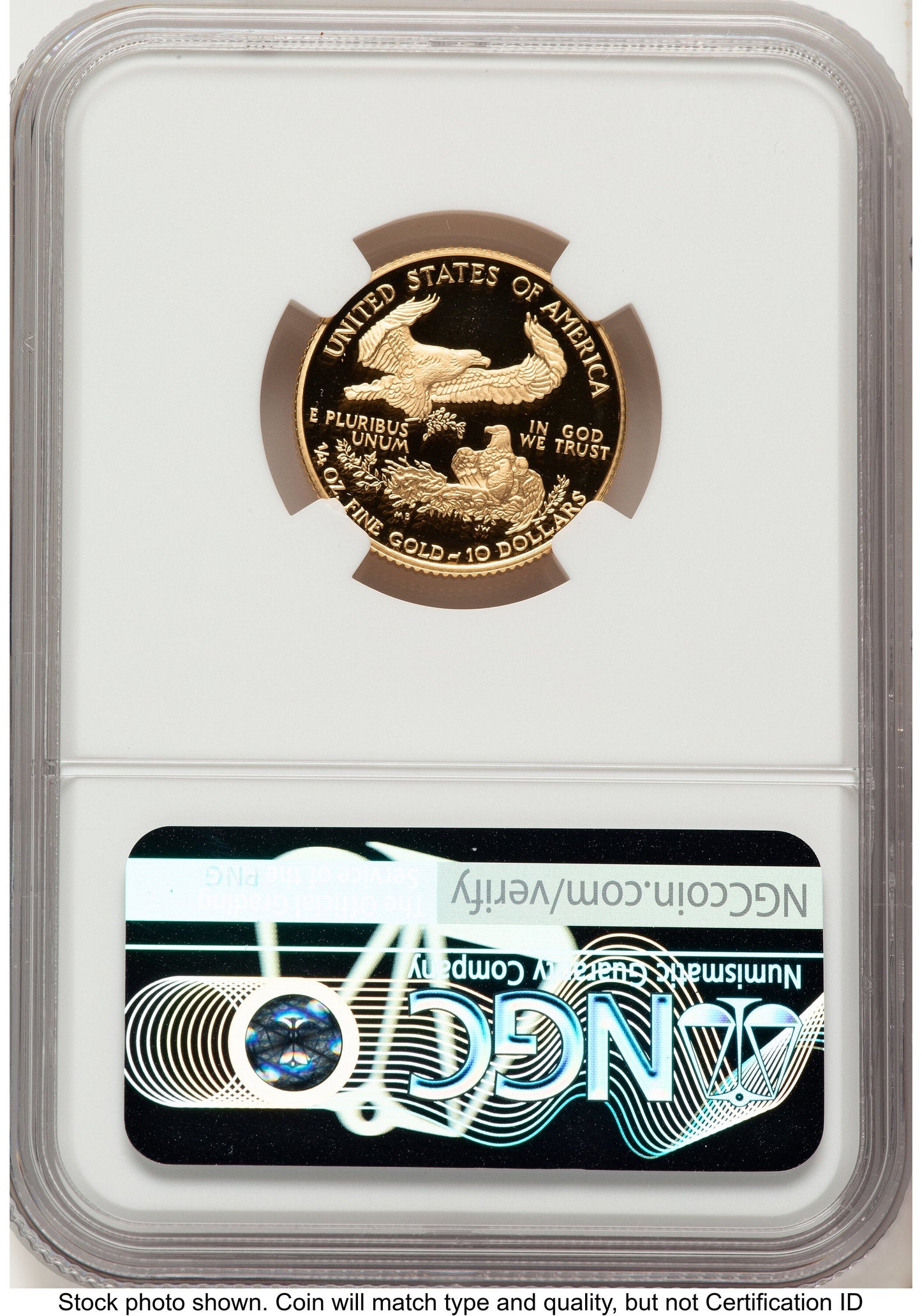 1995-W Proof Gold Eagle 1/4 oz Red Book NGC PF70