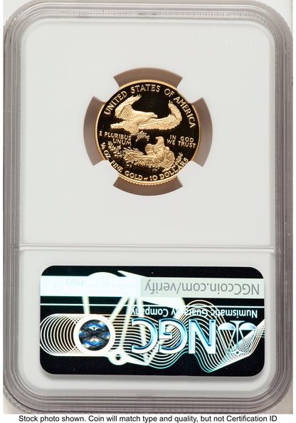 1995-W Proof Gold Eagle 1/4 oz Red Book NGC PF70