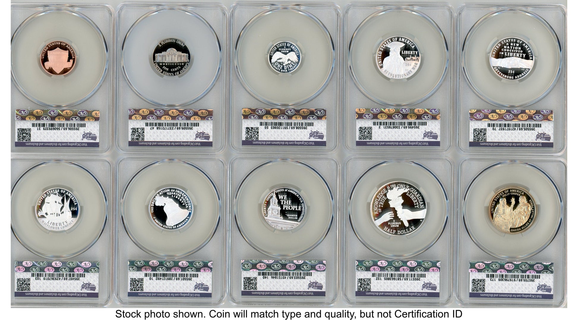 2026 10 Coin Semiquincentennial Silver Proof Set First Delivery America 250 CACG PR69