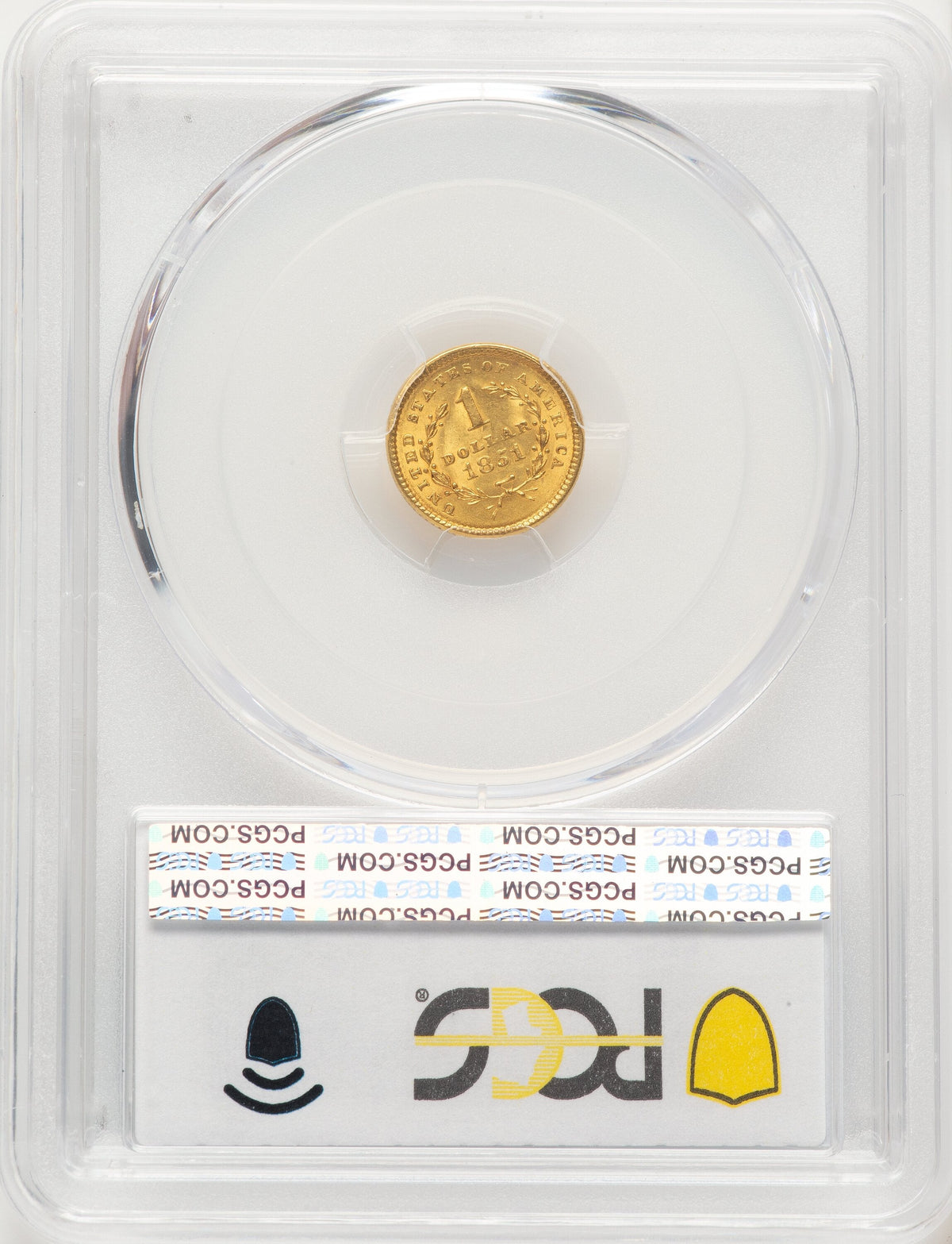 1851 G$1 Gold Dollar PCGS MS63