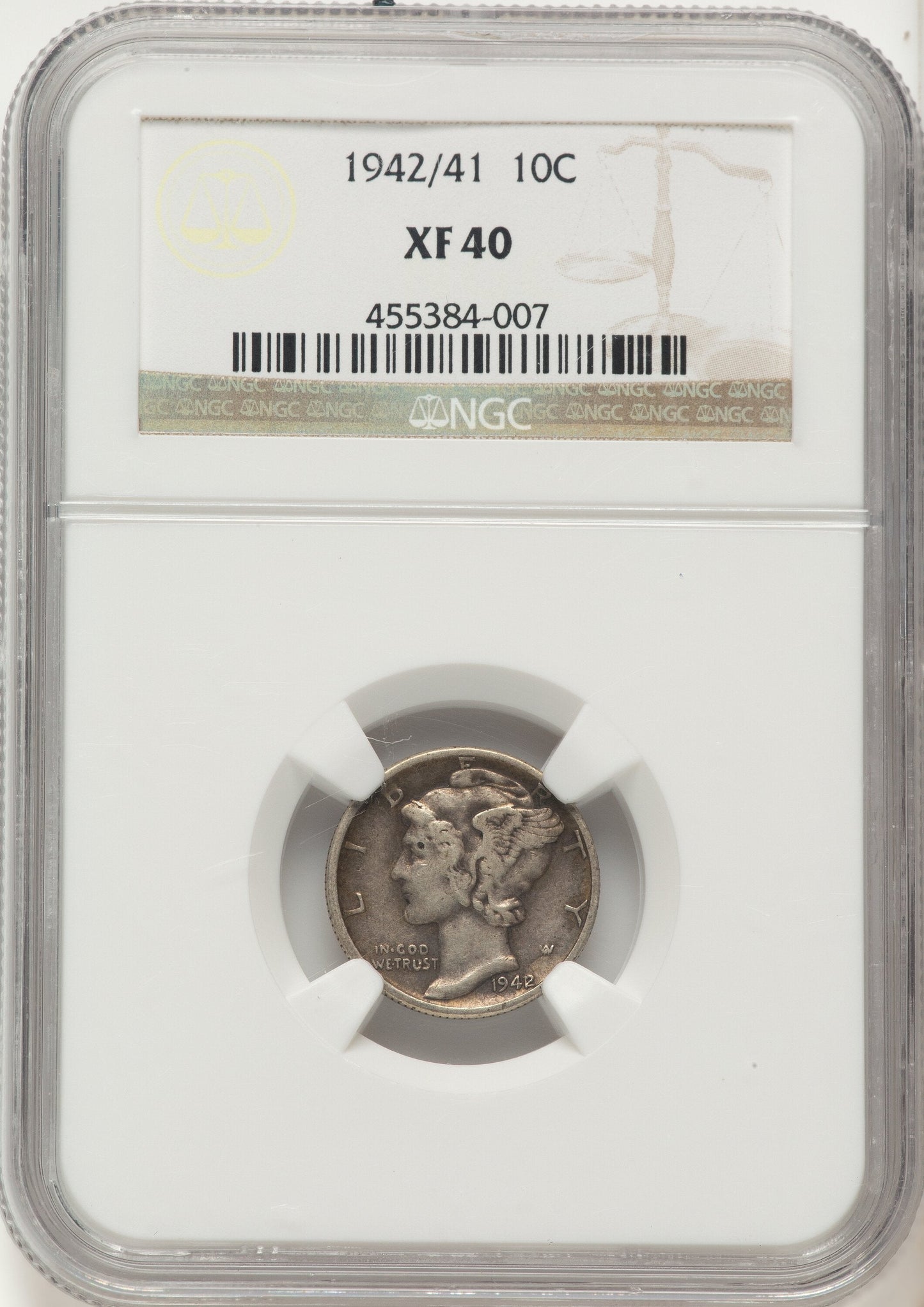 1942/1 10C FS-101 Mercury Dime NGC XF40