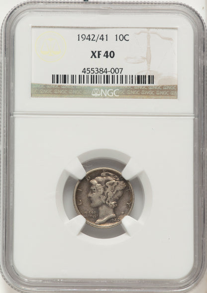 1942/1 10C FS-101 Mercury Dime NGC XF40