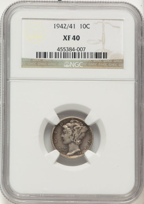 1942/1 10C FS-101 Mercury Dime NGC XF40