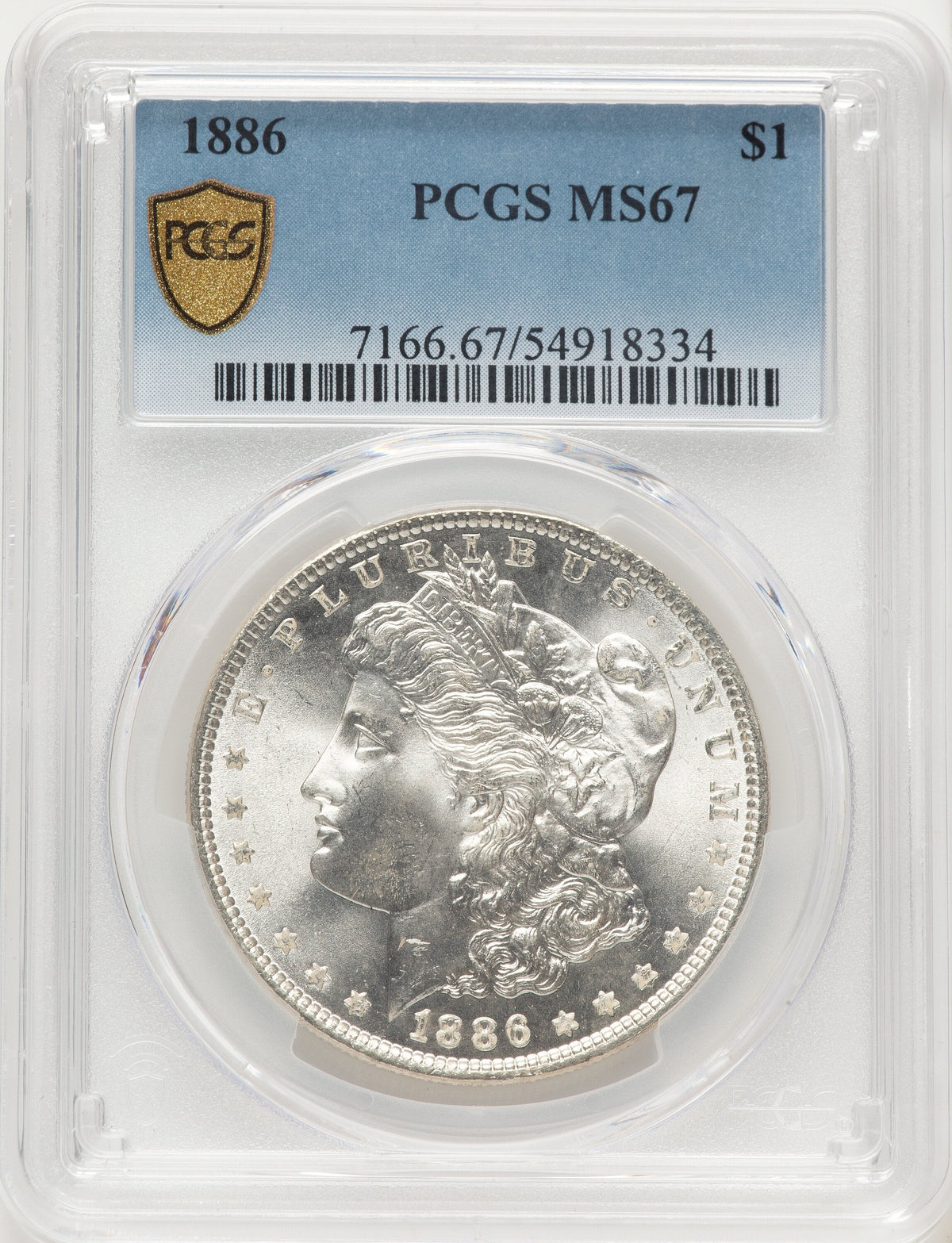 1886 Morgan Dollar PCGS MS67