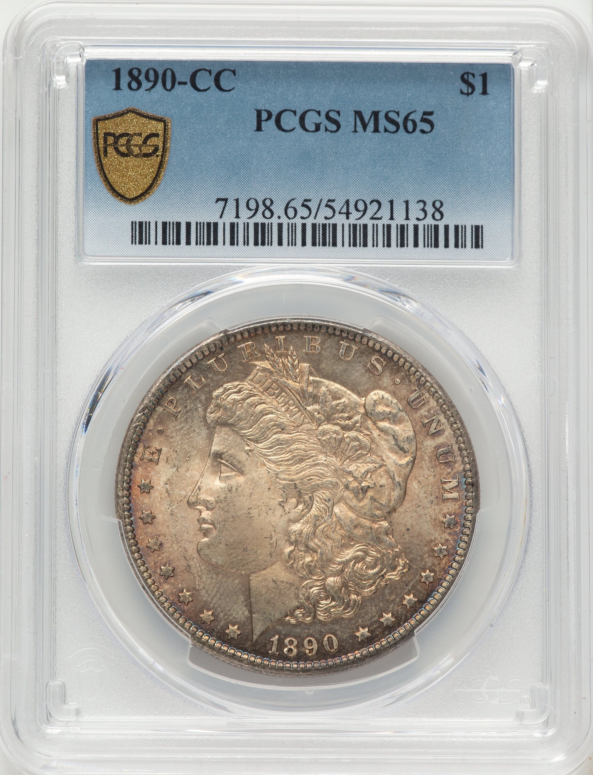 1890-CC Morgan Dollar PCGS MS65