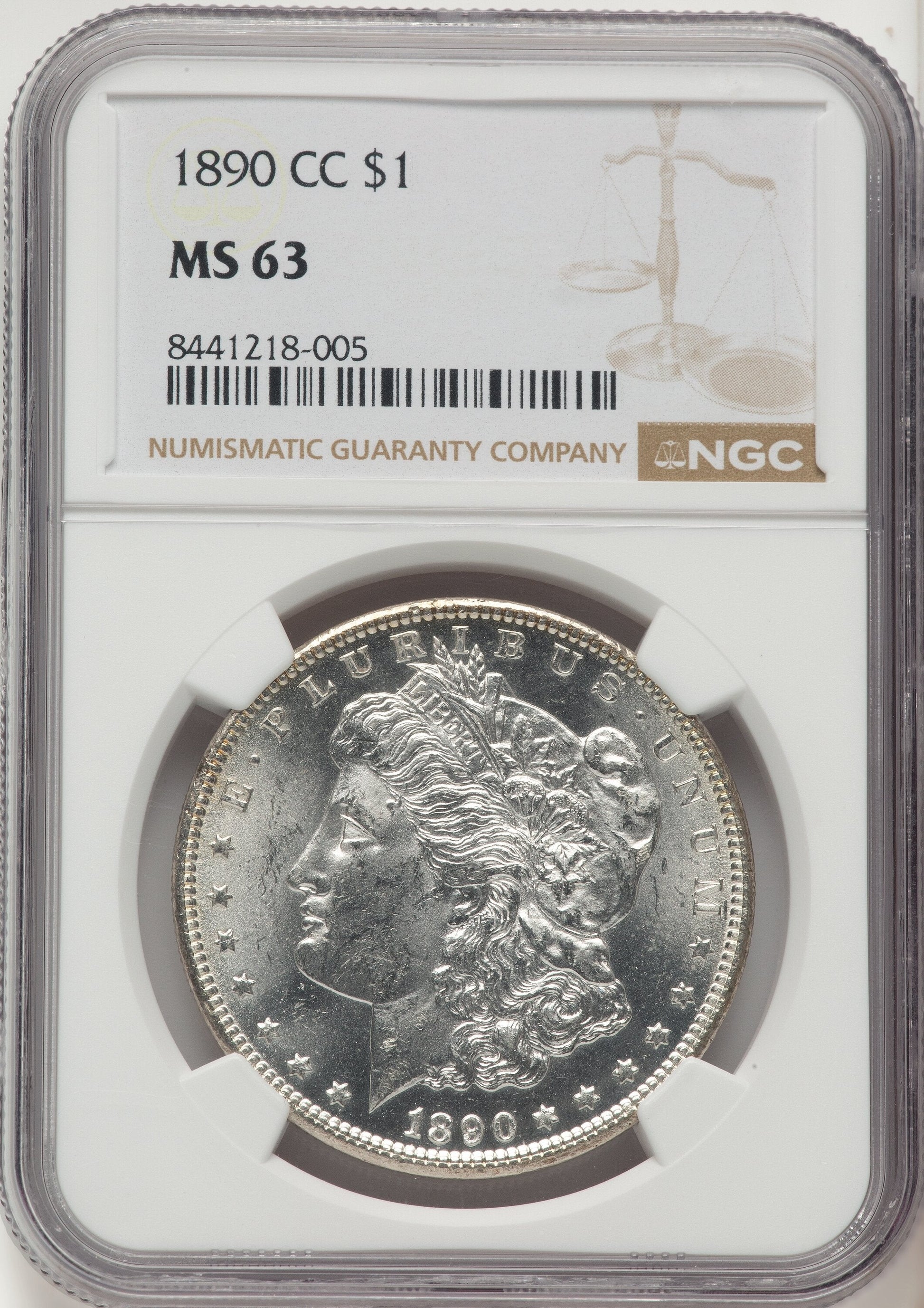 1890-CC Morgan Dollar NGC MS63