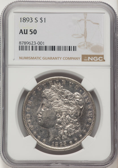 1893-S Morgan Dollar NGC AU50