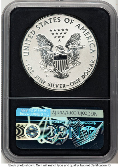 2019-S Enhanced Reverse Proof Silver Eagle 1 oz FDI 1ST NGC PF70
