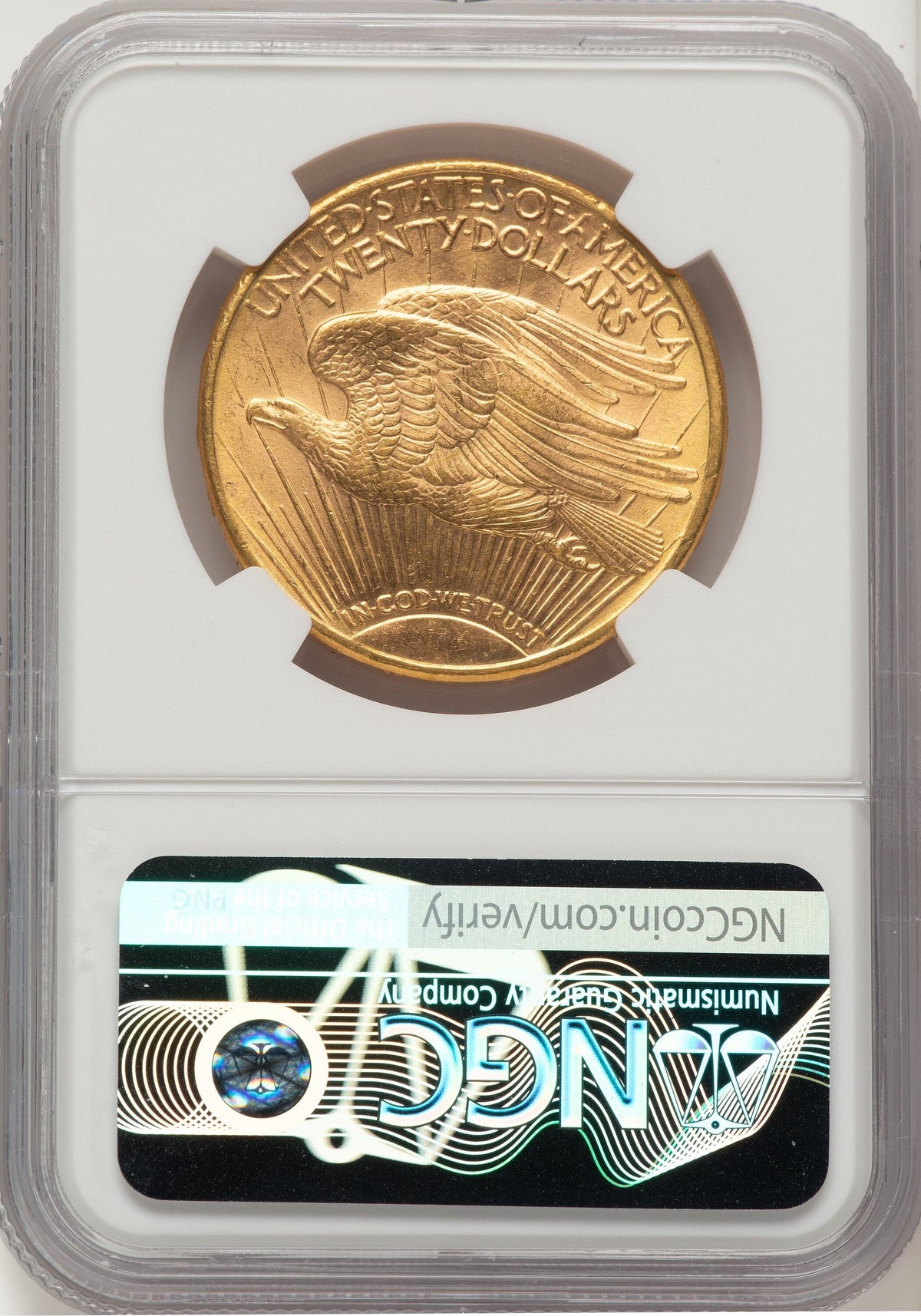 1911-D $20 Saint-Gaudens Double Eagle NGC MS66