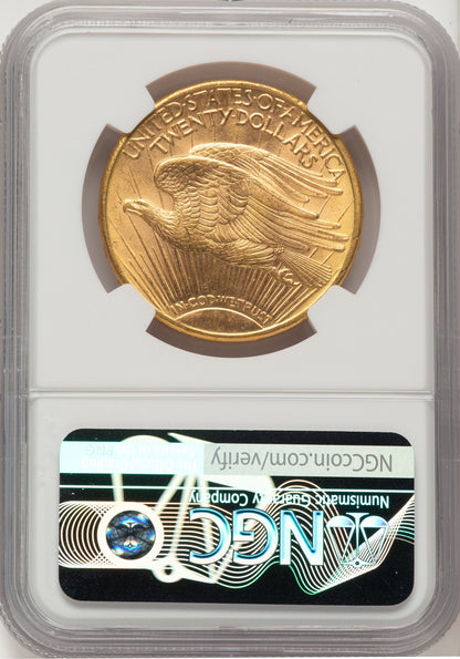 1911-D $20 Saint-Gaudens Double Eagle NGC MS66