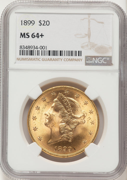 1899 $20 Liberty Double Eagle NGC MS64+