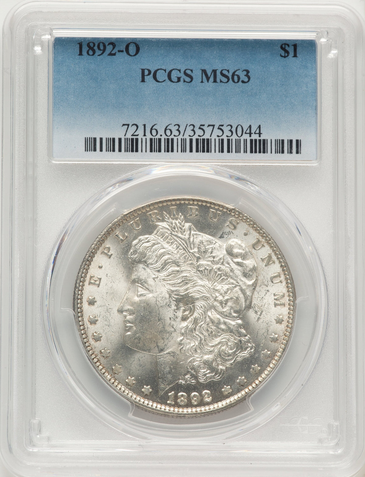 1892-O Morgan Dollar PCGS MS63
