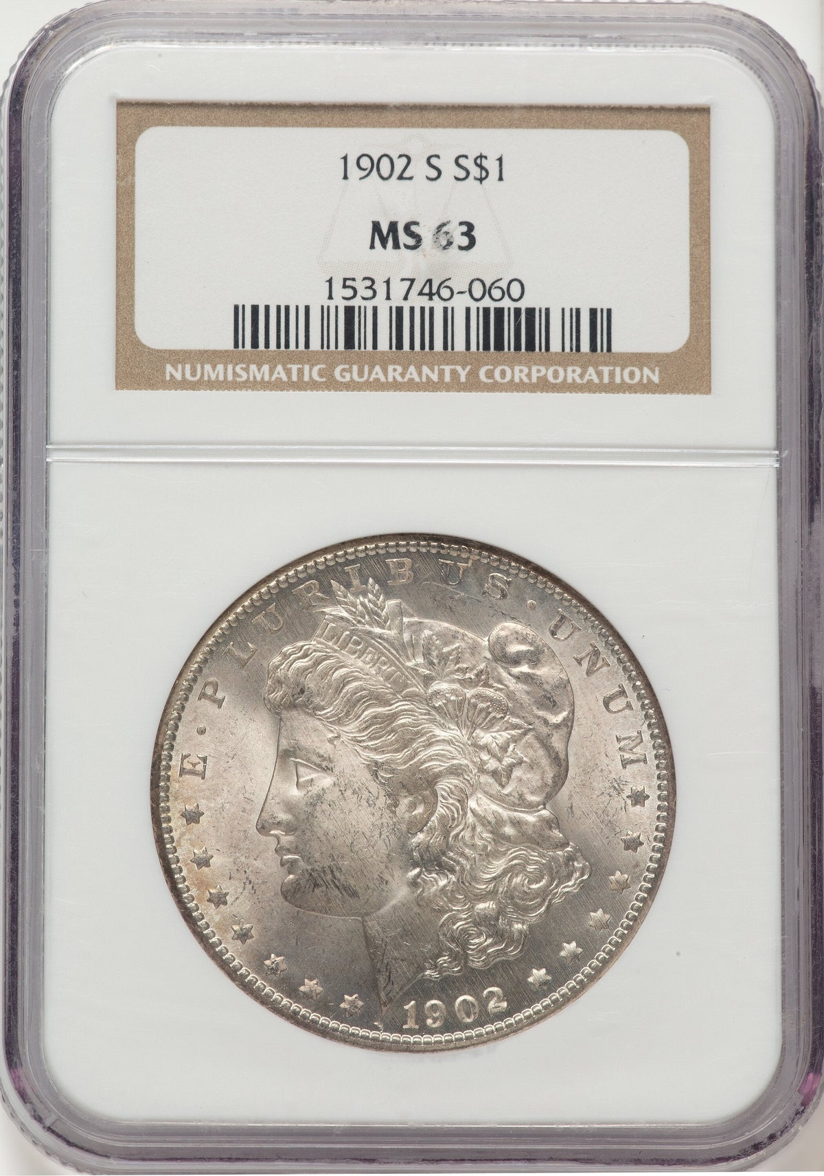 1902-S Morgan Dollar NGC MS63