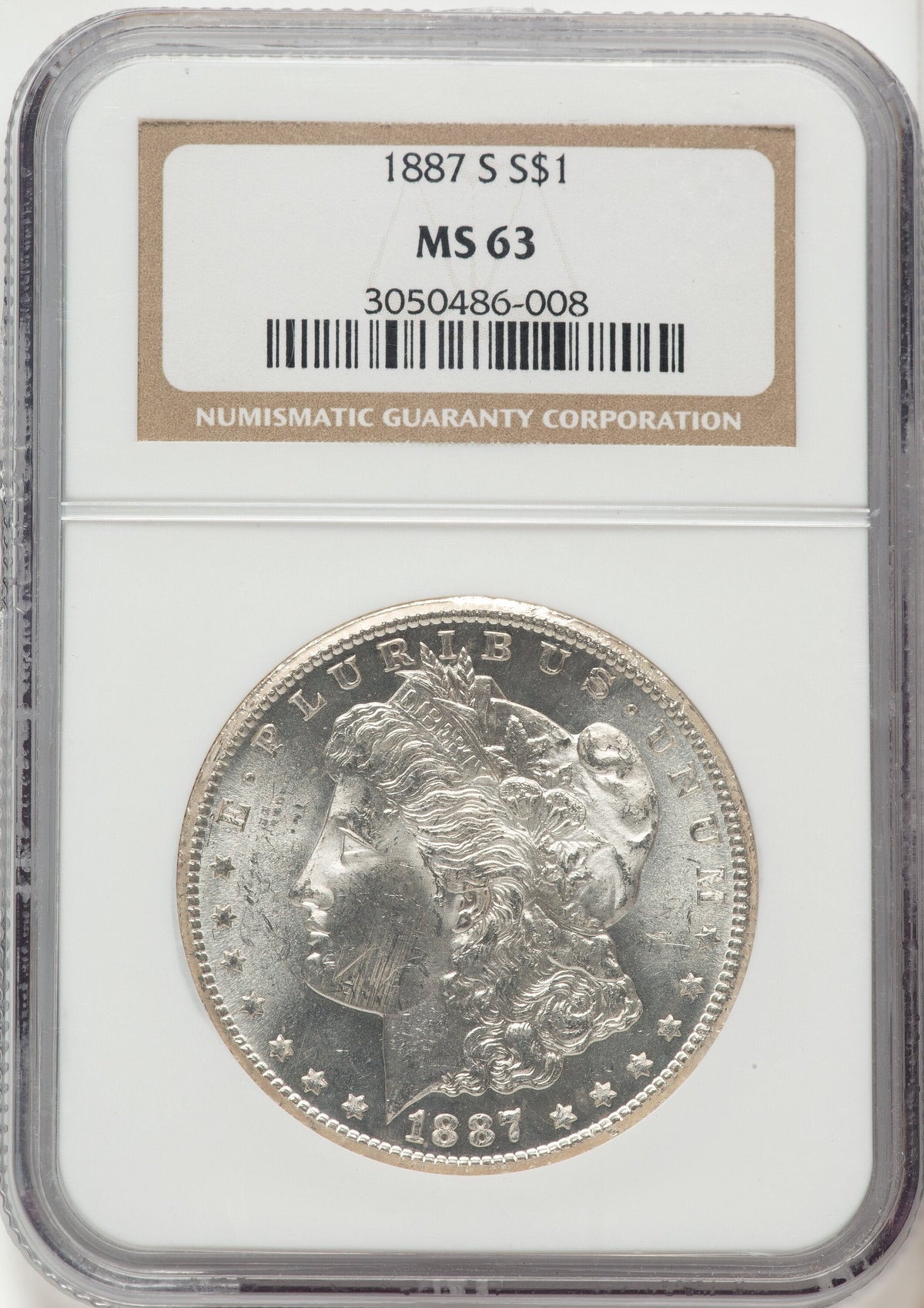 1887-S Morgan Dollar NGC MS63