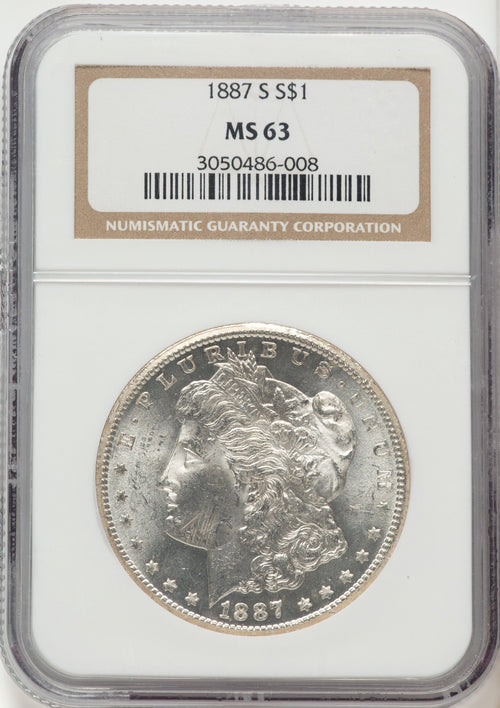 1887-S Morgan Dollar NGC MS63