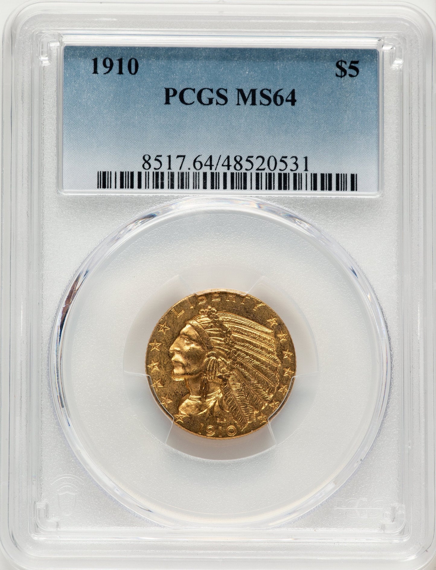 1910 $5 Indian Half Eagle PCGS MS64