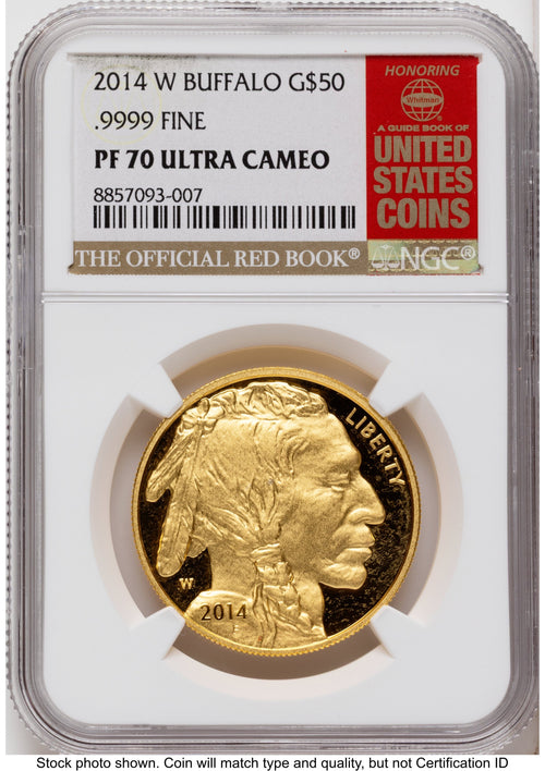 2014-W Proof Gold Buffalo 1 oz Red Book NGC PF70