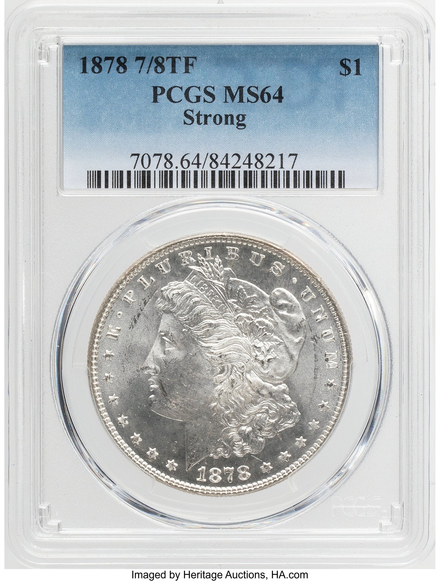 1878 7/8TF $1 VAM-38 Morgan Dollar PCGS MS64