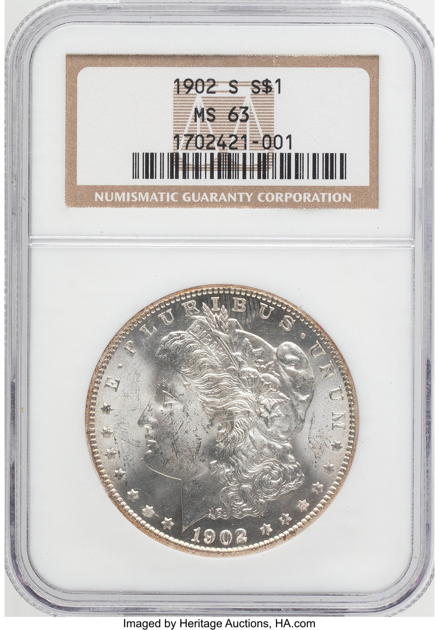 1902-S Morgan Dollar NGC MS63