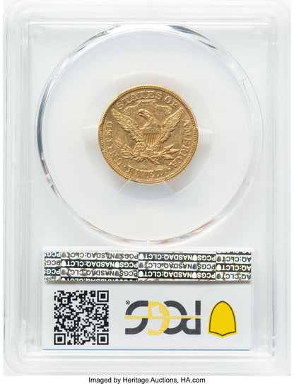 1874 $5 Liberty Half Eagle PCGS AU58