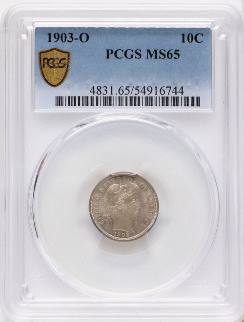 1903-O 10C Barber Dime PCGS MS65