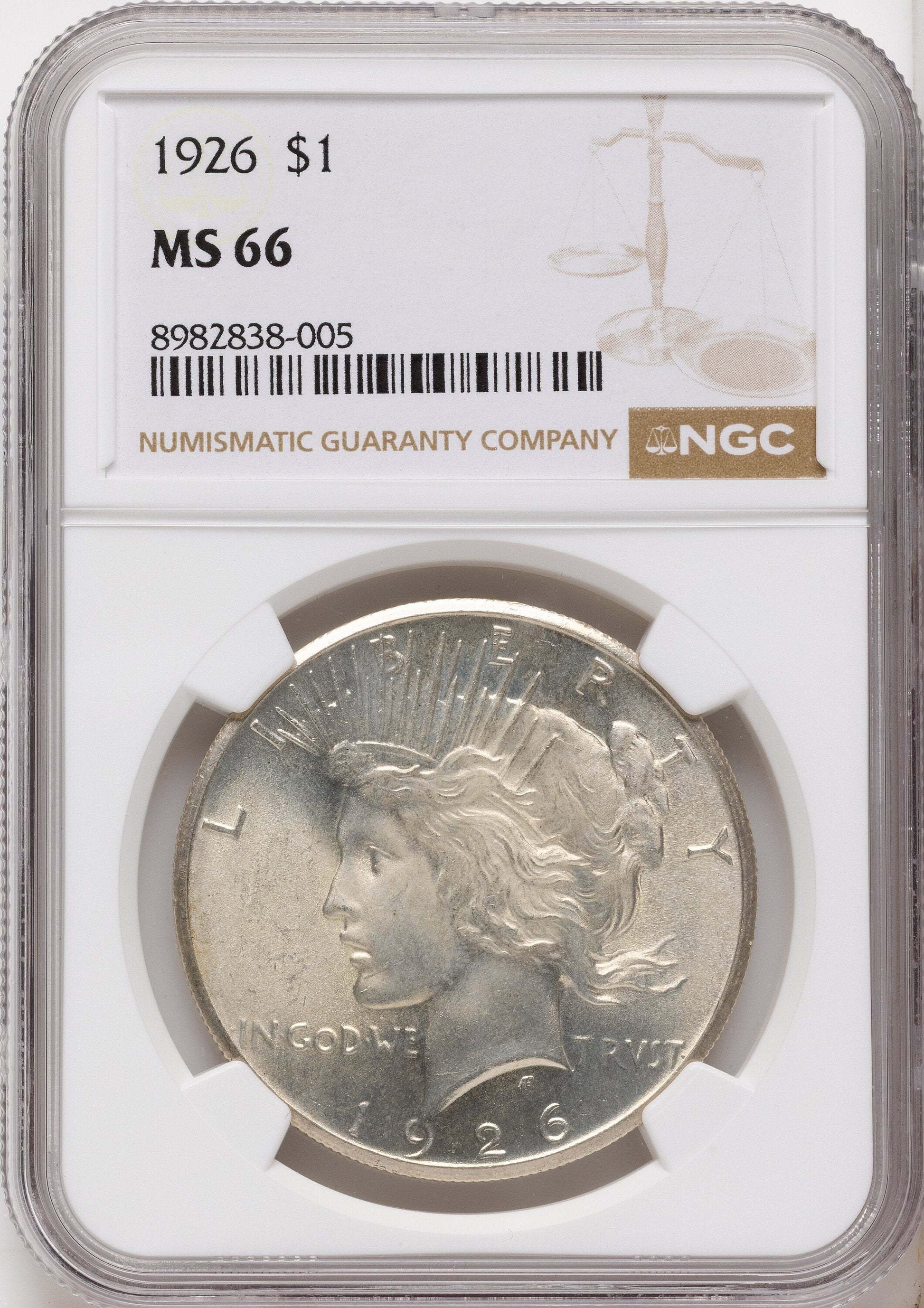 1926 Peace Dollar NGC MS66