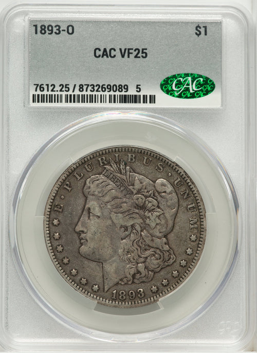 1893-O Morgan Dollar CACG VF25