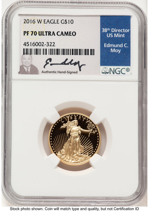 2016-W Proof Gold Eagle 1/4 oz NGC PF70 Ed Moy