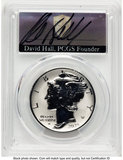 2025-W Palladium Eagle 1 oz REV FDI David Hall PCGS PR70