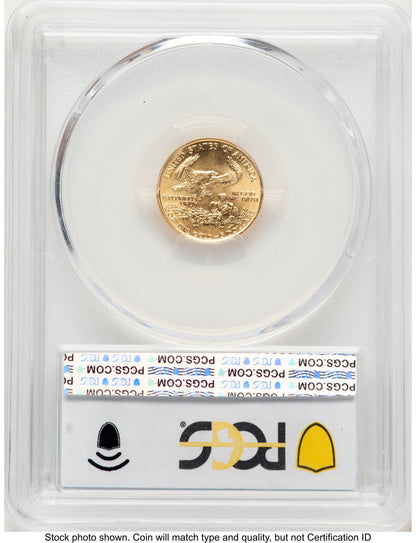 1988 Gold Eagle 1/10 oz Blue Gradient PCGS MS70