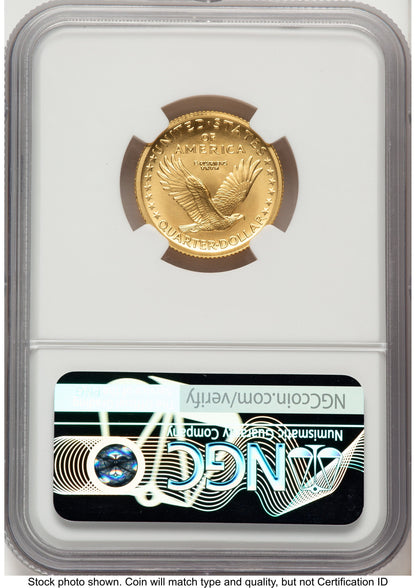 2016-W 25C Standing Liberty 100th Anniversary Gold Centennial ER Angela Buchanan NGC MS70