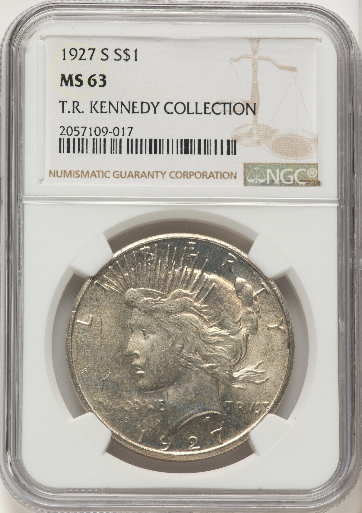 1927-S Peace Dollar NGC MS63