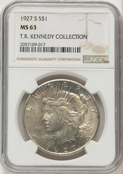 1927-S Peace Dollar NGC MS63