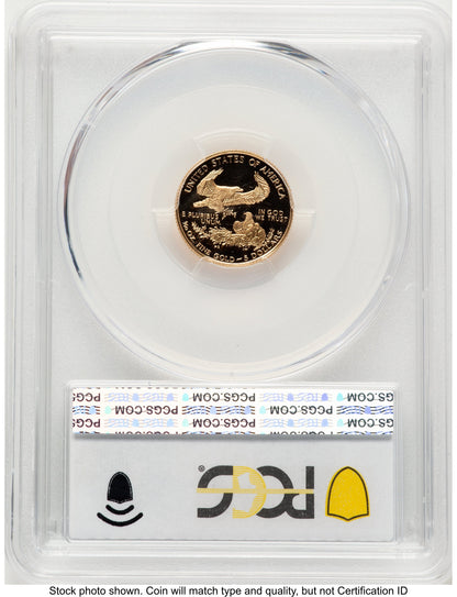 1995-W Proof Gold Eagle 1/10 oz Blue Gradient PCGS PR70