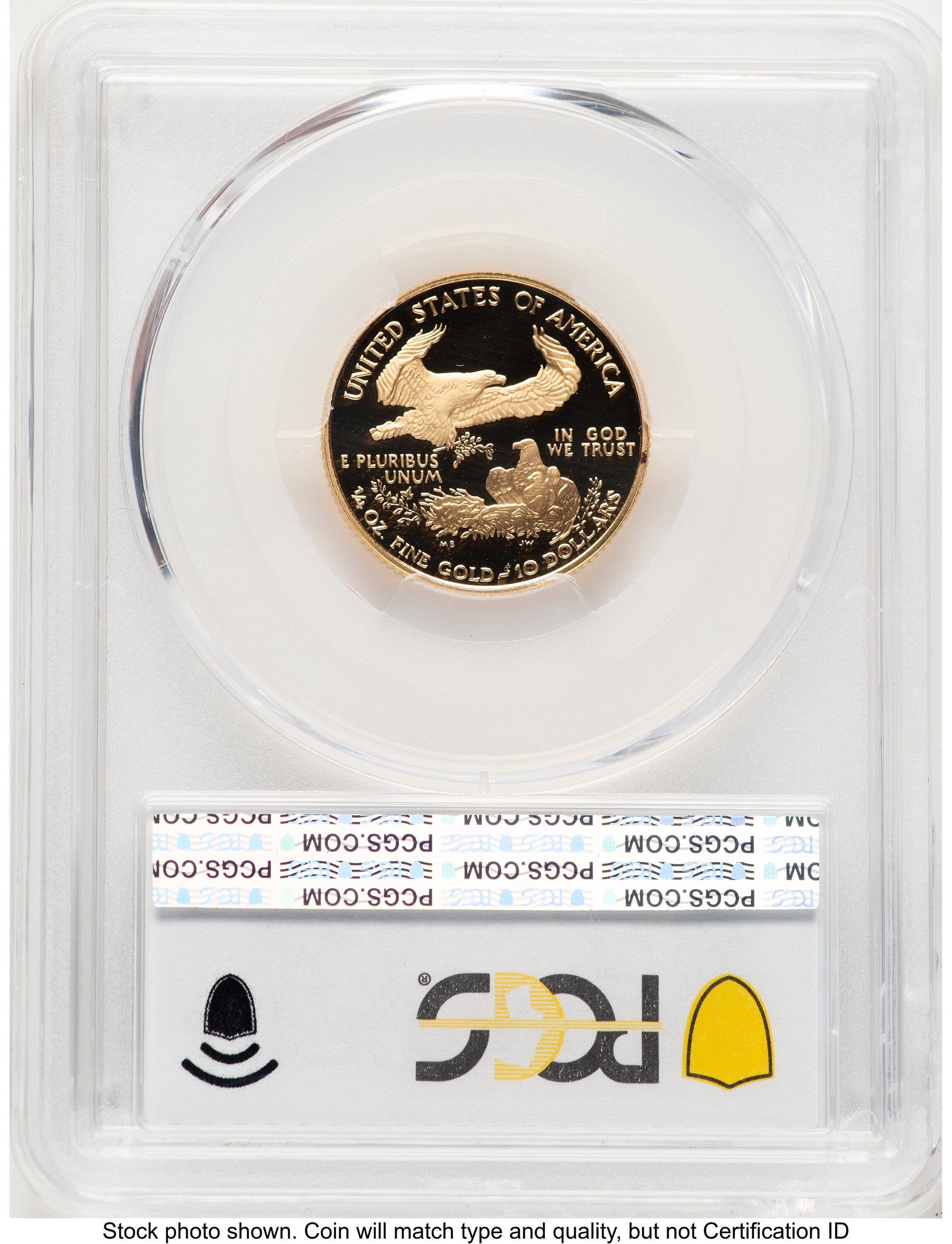2005-W Proof Gold Eagle 1/4 oz Blue Gradient PCGS PR70