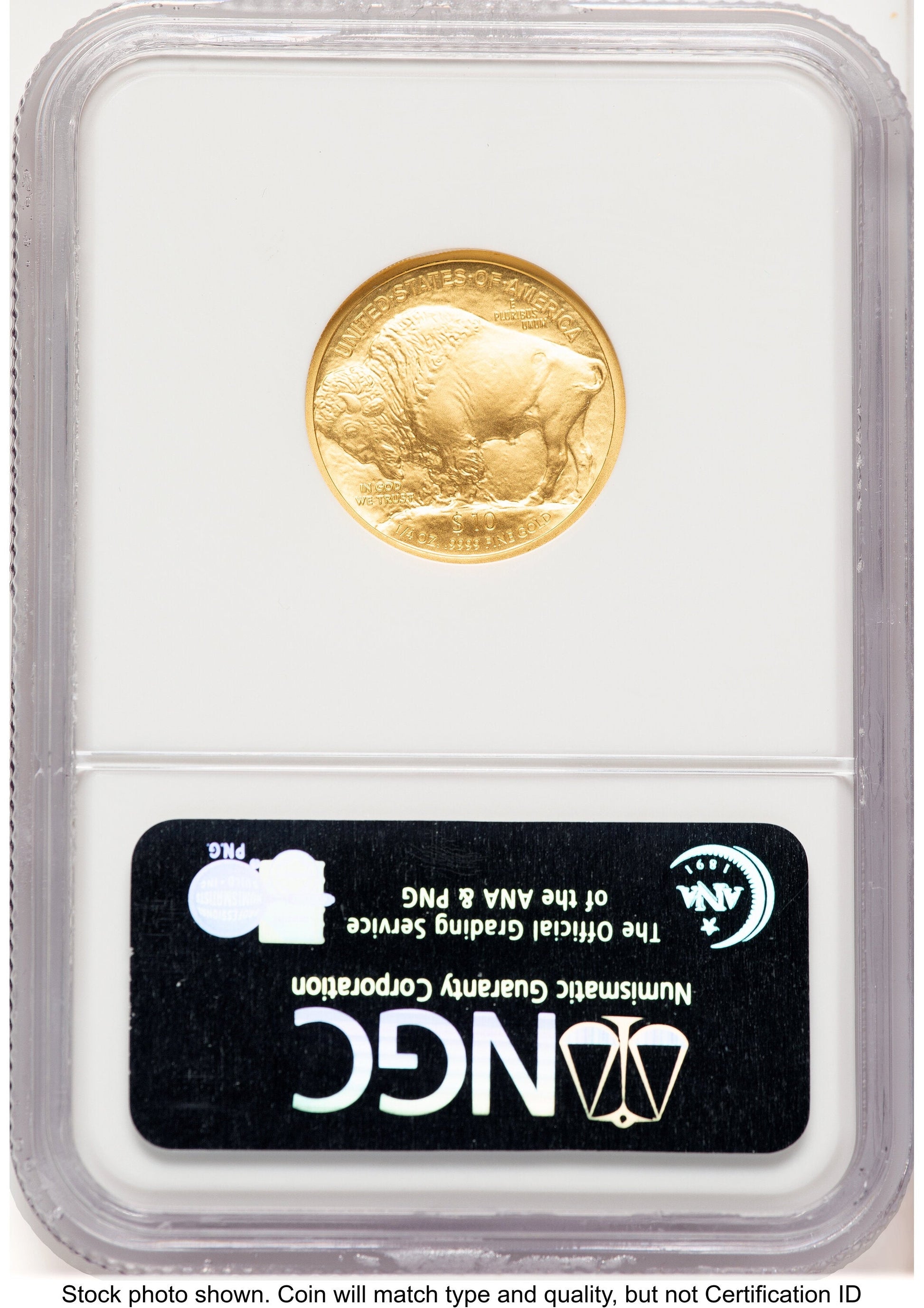 2008-W Burnished Gold Buffalo 1/4 oz ER Blue NGC MS70