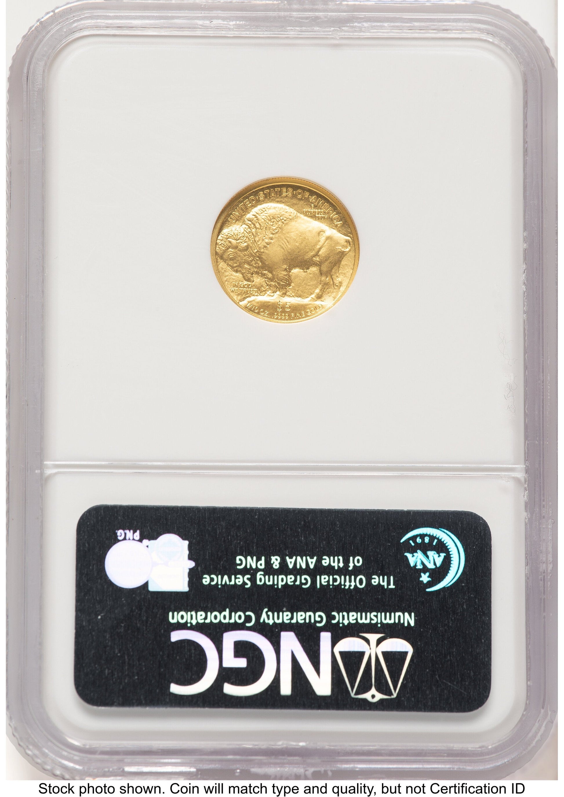 2008-W Burnished Gold Buffalo 1/10 oz ER Blue NGC MS70
