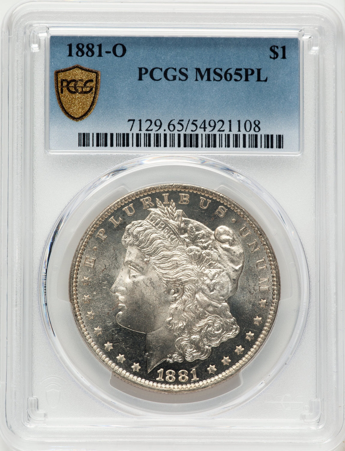 1881-O PL Morgan Dollar PCGS MS65