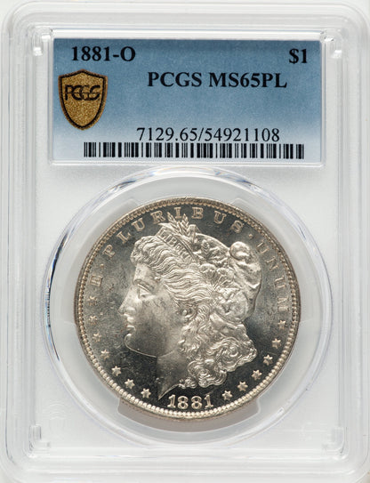 1881-O PL Morgan Dollar PCGS MS65