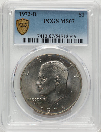 1973-D $1 Eisenhower Dollar PCGS MS67