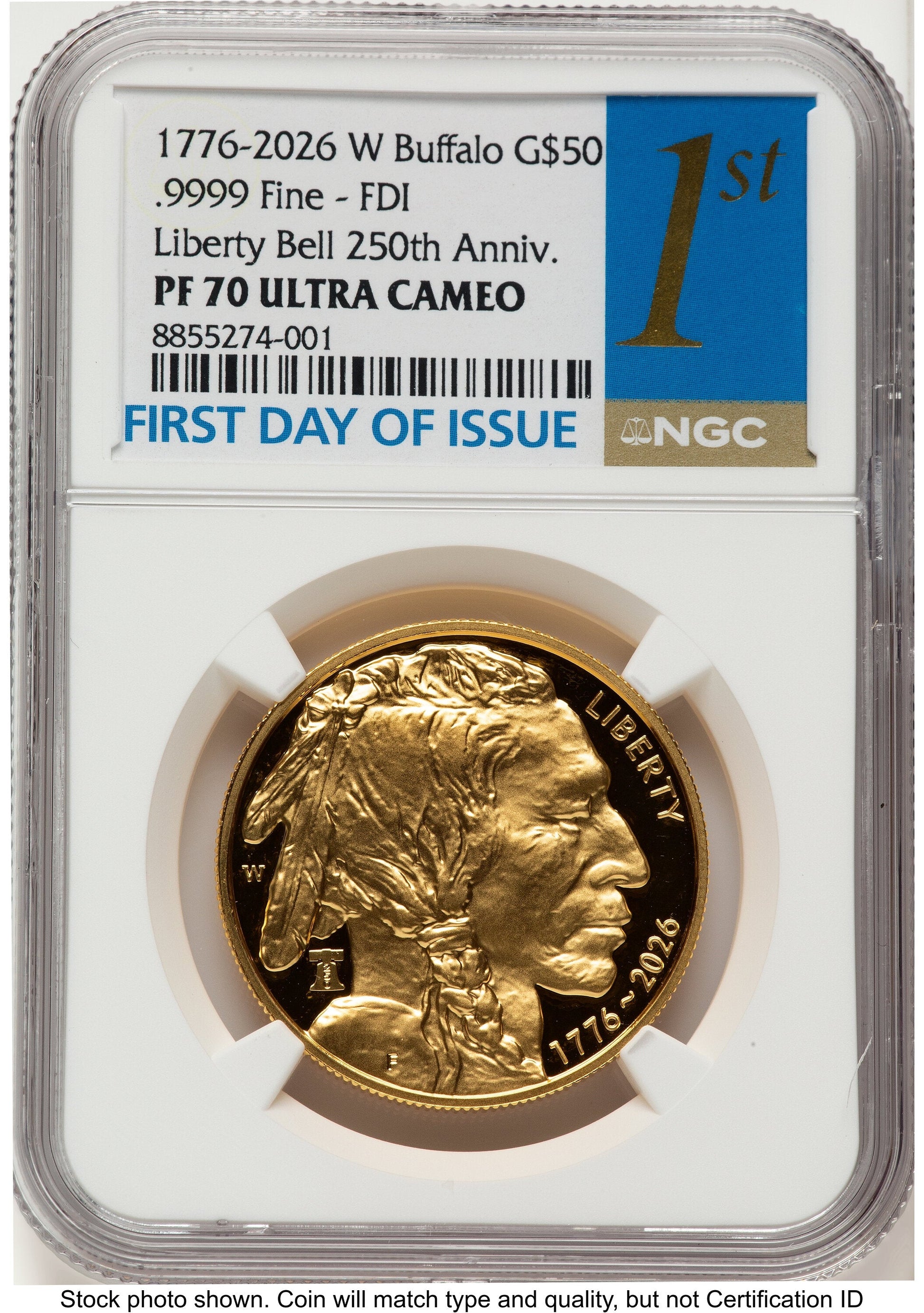 2026-W Proof Gold Buffalo 1 oz FDI 1ST NGC PF70